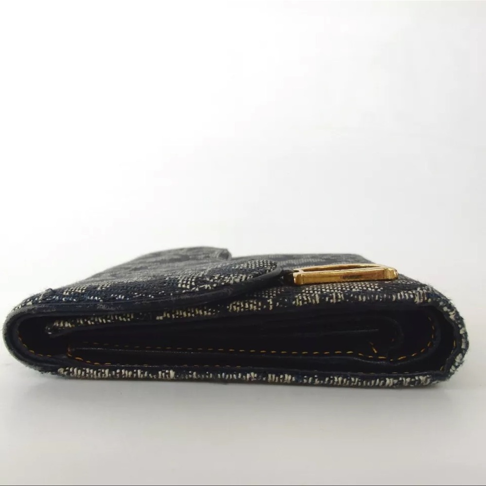AUTH Christian Dior Trotter Wallet Navy Blue - Picture 4 of 8